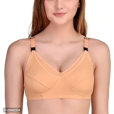 Stylish Peach Polycotton Solid Bras For Women-thumb0