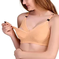 Stylish Peach Polycotton Solid Bras For Women-thumb1