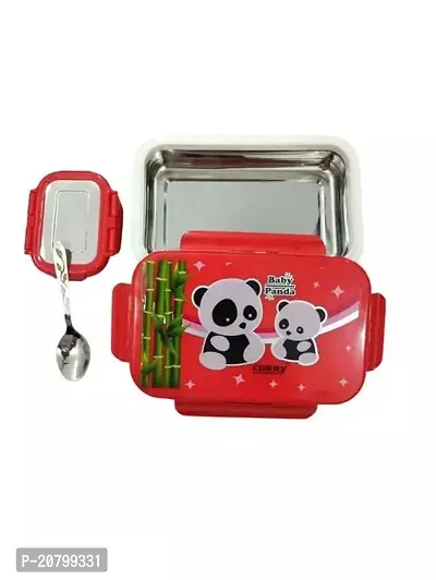 Classic Stainless Steel Glaze Lunch Box (Red)-thumb0