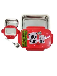 Classic Stainless Steel Glaze Lunch Box (Red)-thumb3