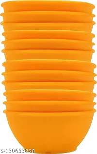 Classic Soup Plastic Vegetable Bowl (Orange, Pack Of 12)-thumb3