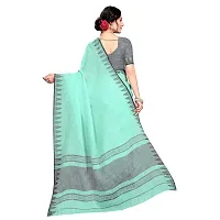 VASTRA - Factory Store Latest Trendy Design Woman Designer Cotton New Linen Women Saree (Green)-thumb2