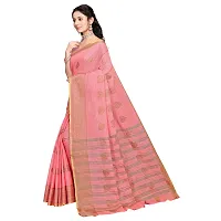 this is new VASTRA-Factory Store BANARASI LINEN pink SAREE COMES WITH LINEN SILVER BUTTA DESIGN-thumb2