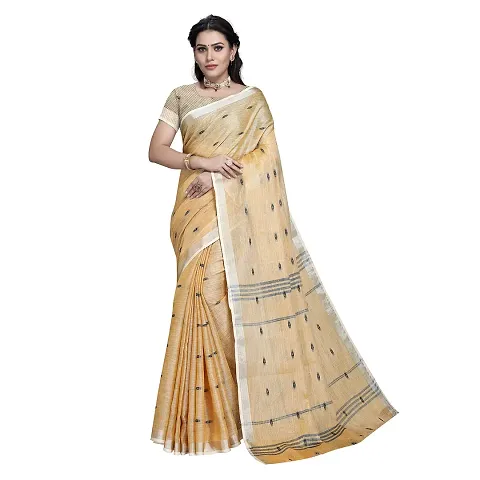 Fabulous Kota Doria Self Pattern Saree with Blouse piece For Women