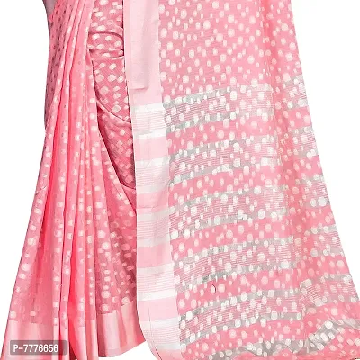 BANARASI LINEN SAREE COMES WITH LINEN SILVER BUTTA DESIGN-thumb5