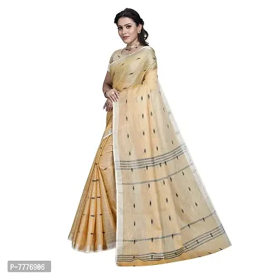 VASTRAFactory Store Woven Bollywood Pure Linen Saree (Gold)-thumb2