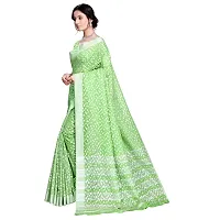 THIS IS VASTRA FACTORY STORE GREEN NEW LINEN SAREE-thumb3