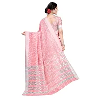 VASTRA-Factory Store BANARASI LINEN multicolor SAREE COMES WITH LINEN SILVER BUTTA DESIGN-thumb3