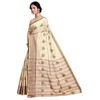 this is new VASTRA-Factory Store BANARASI LINEN gold SAREE COMES WITH LINEN SILVER BUTTA DESIGN-thumb2