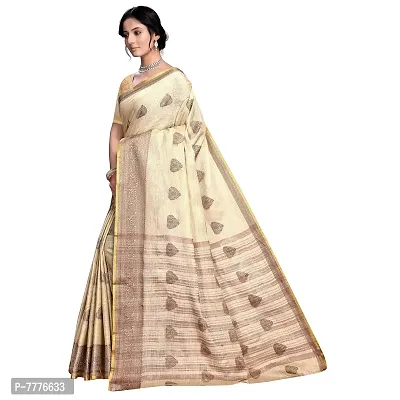 this is new VASTRA-Factory Store BANARASI LINEN gold SAREE COMES WITH LINEN SILVER BUTTA DESIGN-thumb3