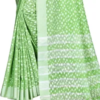 THIS IS VASTRA FACTORY STORE GREEN NEW LINEN SAREE-thumb4