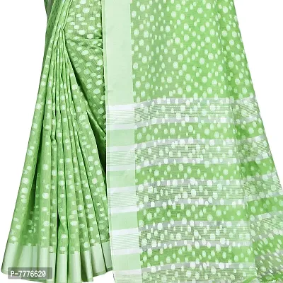 THIS IS VASTRA FACTORY STORE GREEN NEW LINEN SAREE-thumb5