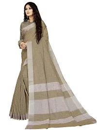 Women's Banarasi Silk Blend Saree With Blouse Piece (YDJSB98_Grey)-thumb1