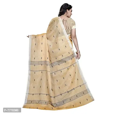 VASTRAFactory Store Woven Bollywood Pure Linen Saree (Gold)-thumb3