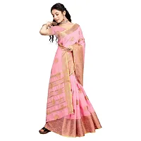 this is VASTRA-Factory Store new BANARASI LINENpink SAREE COMES WITH LINEN SILVER BUTTA DESIGN-thumb1