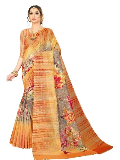 Beautiful Silk Blend Saree with Blouse piece