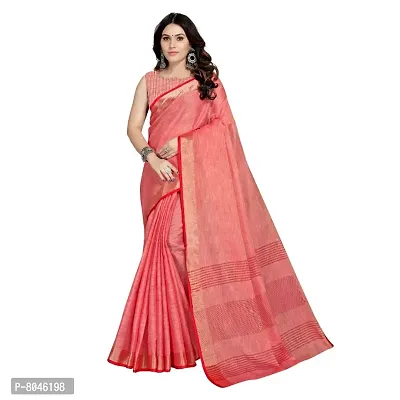 Classic Linen Solid Saree with Blouse piece