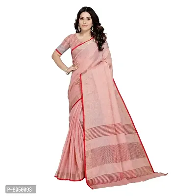 Classic Linen Solid Saree with Blouse piece