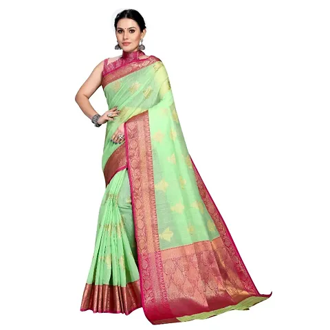 Beautiful Art Silk Saree With Blouse Piece For Women