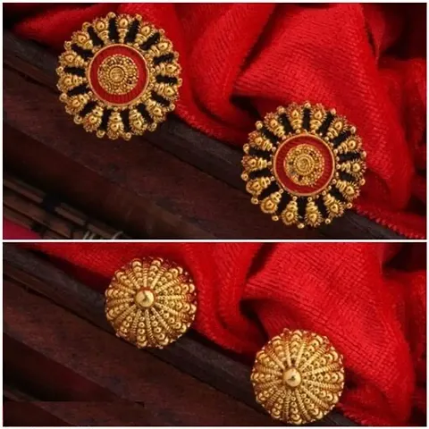 Alloy Gold Plated Adjustable Studs Earrings For Women Combos