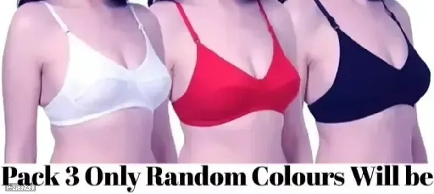 Stylish  Multicoloured Padded Bras For Women PACK OF 3
