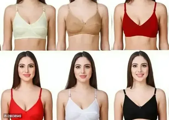 Stylish  Multicoloured Padded Bras For Women PACK OF 6-thumb0