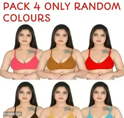 Stylish  Multicoloured Padded Bras For Women PACK OF 6