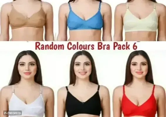 Stylish  Multicoloured Padded Bras For Women PACK OF 6-thumb0