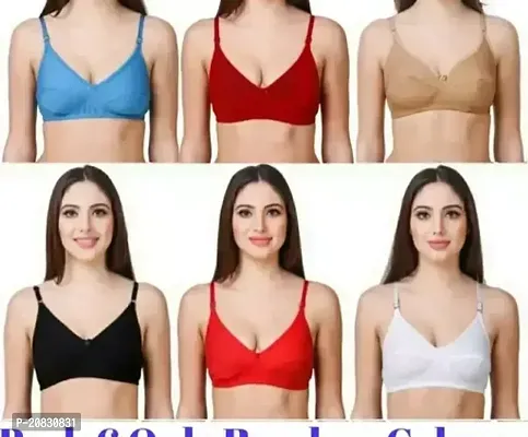 Stylish  Multicoloured Padded Bras For Women PACK OF 6-thumb0