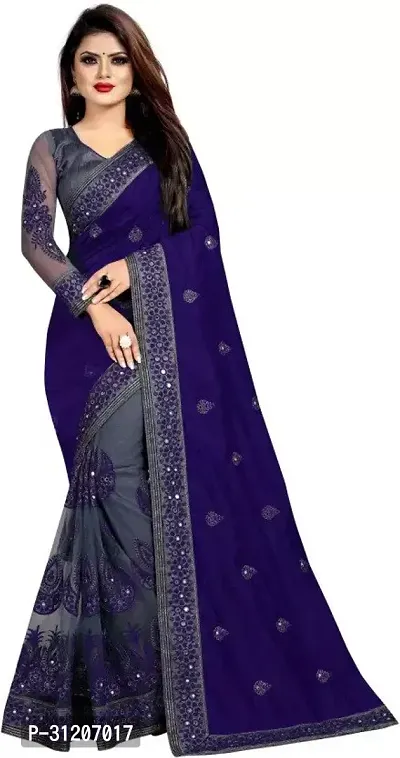 Stylish Georgette Saree With Blouse Piece For Women-thumb0