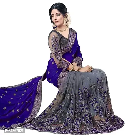 Stylish Georgette Saree With Blouse Piece For Women