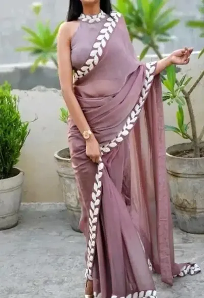 Hot Selling Georgette Saree with Blouse piece 