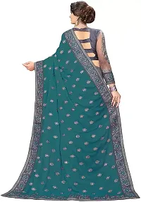 Stylish Georgette Saree With Blouse Piece For Women-thumb1