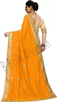 Stylish Georgette Saree With Blouse Piece For Women-thumb1