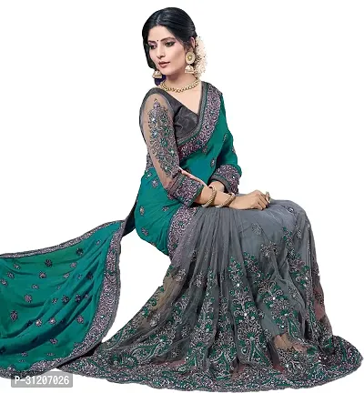 Stylish Georgette Saree With Blouse Piece For Women