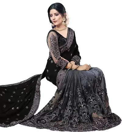 Stylish Georgette Saree With Blouse Piece For Women