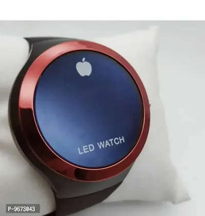 Stylish Wrist Watch, Steel round Digital LED Fashion Watch for Men-thumb0