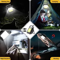 1000 Lumens LED COB Key Chain Flashlights Small Water Resistant USB Rechargeable Magnetic Work Light 3 Light Modes Portable Mini Light with Folding Bracket for Walking Camping Car Repairing Square-thumb3