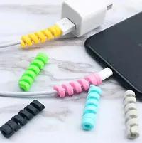 AMS Spiral Cable Protectors for Charger, Wires, Data Charger Cable Protector for Computers, Mobiles etc. Pack Of 1 (Multicolor, 4 Pcs))-thumb1