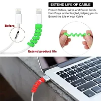 AMS Spiral Cable Protectors for Charger, Wires, Data Charger Cable Protector for Computers, Mobiles etc. Pack Of 1 (Multicolor, 4 Pcs))-thumb3