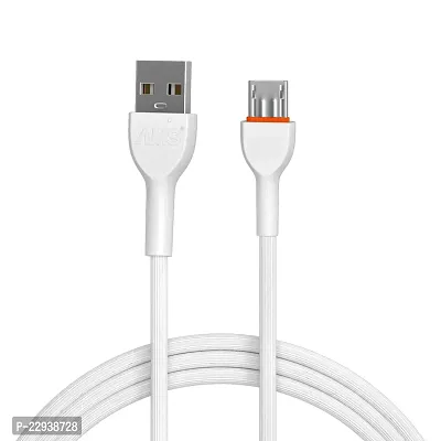 AMS Micro USB Data Cable, High-Speed Charging and Data Transfer Cable for Android Devices (White)-thumb0