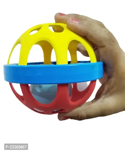 Colorful Shake and Grab Non Toxic Soft Ball Teether Rattle Toy for Babies Rattle