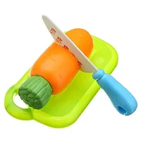 Realistic Sliceable Vegetable Cutting Knife Plate Cutting-Board Play Toys for Baby Kids Set of 7 PCS-thumb2