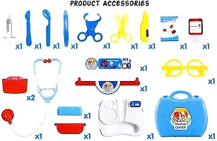 Pretend Play Doctor Play Sets for Boys/Girls/Kids | Medical Role Play Educational Toy | Pretend Play Toy Kit with Stethoscope and Carry Along Suitcase for Girls / Boys-thumb1