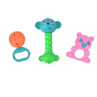 Teether Rattle Set of 8 Attractive Rattle Toy for New Born, Perfect Gift for New Born Babies-Made in India-thumb1