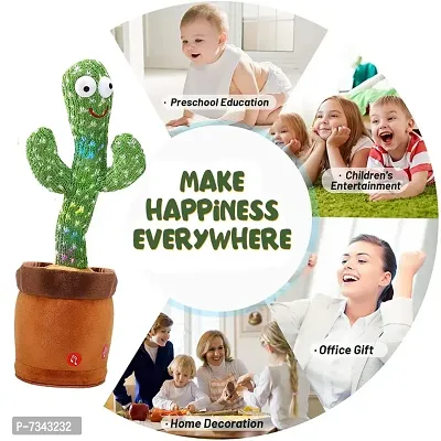 Talking Cactus Baby Toys for Kids Dancing Cactus Toys Can Sing Wriggle &amp; Singing Recording Repeat What You Say Funny Education Toys for Children Playing Home Decor Items for Kids-thumb3