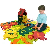 36 Pieces Mini Puzzle Foam Mat for Kids, Interlocking Learning Alphabet and Number Mat for Kids - Multi-Color-thumb1