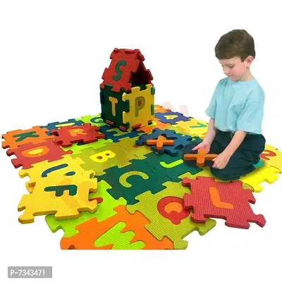 36 Pieces Mini Puzzle Foam Mat for Kids, Interlocking Learning Alphabet and Number Mat for Kids - Multi-Color-thumb2