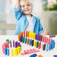 120 pcs 12 Color Wooden Blocks Set, Dominos Kids Game Educational Play Toys-thumb2