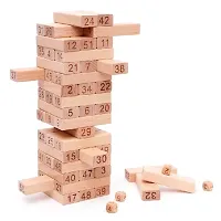 Big Size Gaming Classic Jenga, Hardwood Blocks, Stacking Tower Game For Kids Ages 6 and Up, 1 or More Players-thumb2